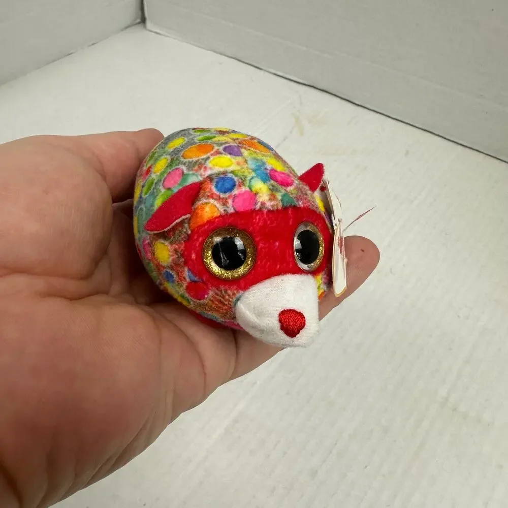 Ty 2019 Rugger Raccoon Beanie Boo Red Glitter Eyes Happy Meal Mcdonalds Toy